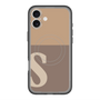 スリムプロテクションプレミアムケース with MagSafe［ オリジナル - initial two tone - S brown ］