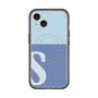スリムプロテクションプレミアムケース with MagSafe［ オリジナル - initial two tone - S blue ］
