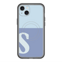 スリムプロテクションプレミアムケース with MagSafe［ オリジナル - initial two tone - S blue ］