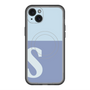 スリムプロテクションプレミアムケース with MagSafe［ オリジナル - initial two tone - S blue ］