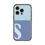 スリムプロテクションプレミアムケース with MagSafe［ オリジナル - initial two tone - S blue ］