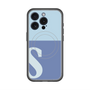 スリムプロテクションプレミアムケース with MagSafe［ オリジナル - initial two tone - S blue ］