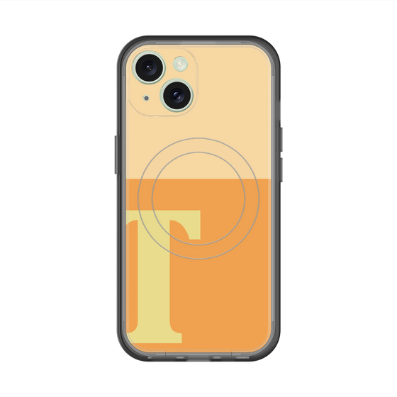 スリムプロテクションプレミアムケース with MagSafe［ オリジナル - initial two tone - T orange ］