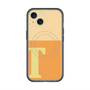 スリムプロテクションプレミアムケース with MagSafe［ オリジナル - initial two tone - T orange ］