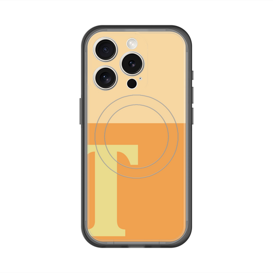 スリムプロテクションプレミアムケース with MagSafe［ オリジナル - initial two tone - T orange ］