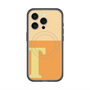 スリムプロテクションプレミアムケース with MagSafe［ オリジナル - initial two tone - T orange ］