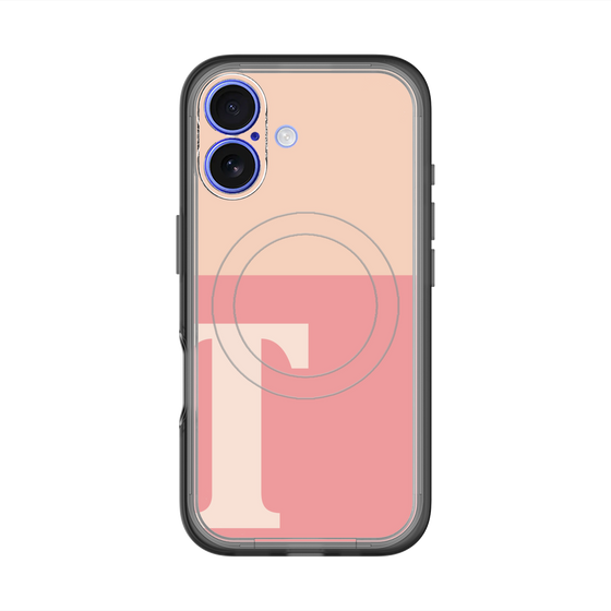 スリムプロテクションプレミアムケース with MagSafe［ オリジナル - initial two tone - T pink ］