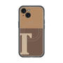 スリムプロテクションプレミアムケース with MagSafe［ オリジナル - initial two tone - T brown ］