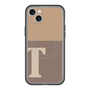 スリムプロテクションプレミアムケース with MagSafe［ オリジナル - initial two tone - T brown ］