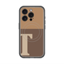 スリムプロテクションプレミアムケース with MagSafe［ オリジナル - initial two tone - T brown ］