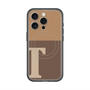 スリムプロテクションプレミアムケース with MagSafe［ オリジナル - initial two tone - T brown ］