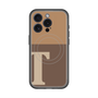スリムプロテクションプレミアムケース with MagSafe［ オリジナル - initial two tone - T brown ］