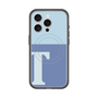 スリムプロテクションプレミアムケース with MagSafe［ オリジナル - initial two tone - T blue ］