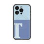 スリムプロテクションプレミアムケース with MagSafe［ オリジナル - initial two tone - T blue ］