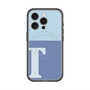 スリムプロテクションプレミアムケース with MagSafe［ オリジナル - initial two tone - T blue ］