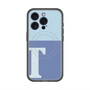 スリムプロテクションプレミアムケース with MagSafe［ オリジナル - initial two tone - T blue ］