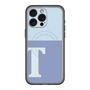 スリムプロテクションプレミアムケース with MagSafe［ オリジナル - initial two tone - T blue ］