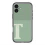 スリムプロテクションプレミアムケース with MagSafe［ オリジナル - initial two tone - T green ］