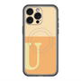 スリムプロテクションプレミアムケース with MagSafe［ オリジナル - initial two tone - U orange ］