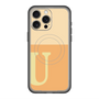 スリムプロテクションプレミアムケース with MagSafe［ オリジナル - initial two tone - U orange ］