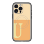 スリムプロテクションプレミアムケース with MagSafe［ オリジナル - initial two tone - U orange ］