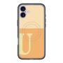 スリムプロテクションプレミアムケース with MagSafe［ オリジナル - initial two tone - U orange ］