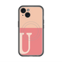スリムプロテクションプレミアムケース with MagSafe［ オリジナル - initial two tone - U pink ］