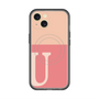 スリムプロテクションプレミアムケース with MagSafe［ オリジナル - initial two tone - U pink ］