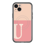 スリムプロテクションプレミアムケース with MagSafe［ オリジナル - initial two tone - U pink ］