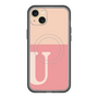 スリムプロテクションプレミアムケース with MagSafe［ オリジナル - initial two tone - U pink ］