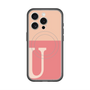 スリムプロテクションプレミアムケース with MagSafe［ オリジナル - initial two tone - U pink ］