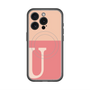 スリムプロテクションプレミアムケース with MagSafe［ オリジナル - initial two tone - U pink ］