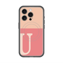 スリムプロテクションプレミアムケース with MagSafe［ オリジナル - initial two tone - U pink ］