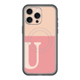 スリムプロテクションプレミアムケース with MagSafe［ オリジナル - initial two tone - U pink ］