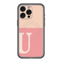 スリムプロテクションプレミアムケース with MagSafe［ オリジナル - initial two tone - U pink ］