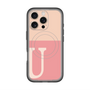 スリムプロテクションプレミアムケース with MagSafe［ オリジナル - initial two tone - U pink ］