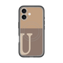 スリムプロテクションプレミアムケース with MagSafe［ オリジナル - initial two tone - U brown ］