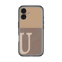スリムプロテクションプレミアムケース with MagSafe［ オリジナル - initial two tone - U brown ］