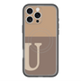 スリムプロテクションプレミアムケース with MagSafe［ オリジナル - initial two tone - U brown ］
