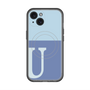 スリムプロテクションプレミアムケース with MagSafe［ オリジナル - initial two tone - U blue ］