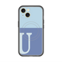 スリムプロテクションプレミアムケース with MagSafe［ オリジナル - initial two tone - U blue ］