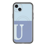 スリムプロテクションプレミアムケース with MagSafe［ オリジナル - initial two tone - U blue ］