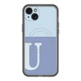スリムプロテクションプレミアムケース with MagSafe［ オリジナル - initial two tone - U blue ］