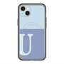 スリムプロテクションプレミアムケース with MagSafe［ オリジナル - initial two tone - U blue ］