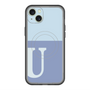 スリムプロテクションプレミアムケース with MagSafe［ オリジナル - initial two tone - U blue ］