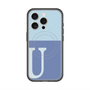 スリムプロテクションプレミアムケース with MagSafe［ オリジナル - initial two tone - U blue ］