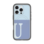 スリムプロテクションプレミアムケース with MagSafe［ オリジナル - initial two tone - U blue ］