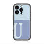 スリムプロテクションプレミアムケース with MagSafe［ オリジナル - initial two tone - U blue ］