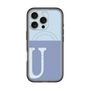 スリムプロテクションプレミアムケース with MagSafe［ オリジナル - initial two tone - U blue ］