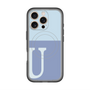スリムプロテクションプレミアムケース with MagSafe［ オリジナル - initial two tone - U blue ］
